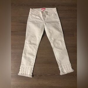 Lilly Pulitzer White South Ocean Skinny Crop Fringe Jeans